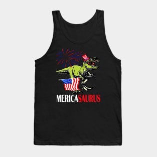 Mericasaurus 4th of july independence day gift Tank Top